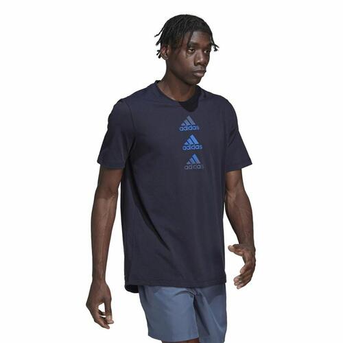 Kortærmet T-shirt til Mænd Adidas Designed To Move Logo S