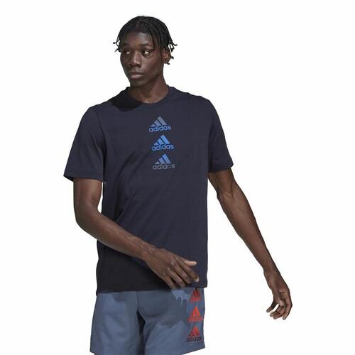 Kortærmet T-shirt til Mænd Adidas Designed To Move Logo S