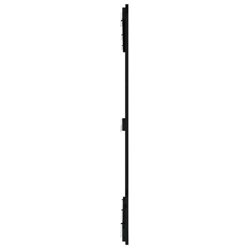Sengegavl 127,5x3x110 cm massivt fyrretræ sort
