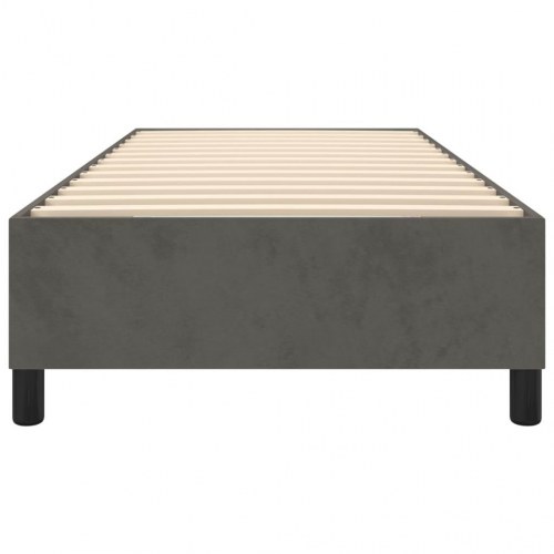 Boxspring sengeramme i fløjl - mørkegrå 90×190 cm