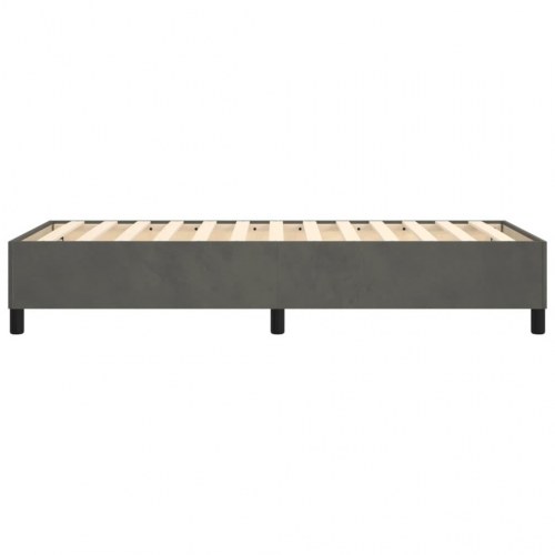 Boxspring sengeramme i fløjl - mørkegrå 90×190 cm