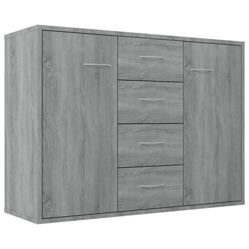 Skænk 88x30x65 cm konstrueret træ grå sonoma-eg