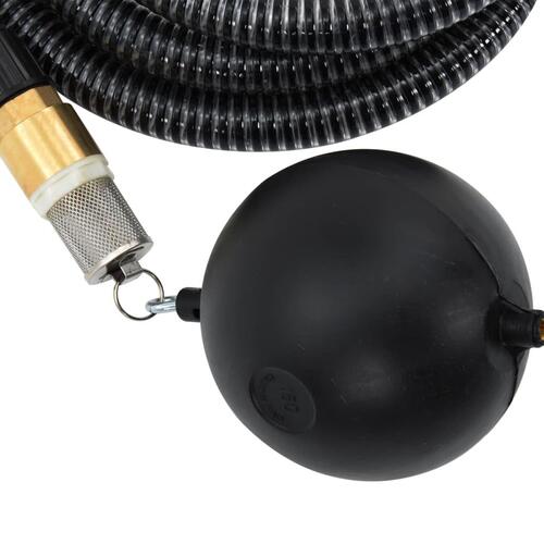 Sugeslange med messingkoblinger 1,1" 10 m PVC sort
