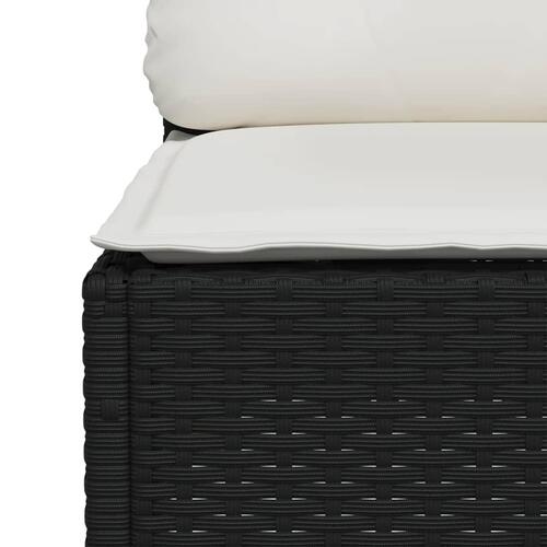 Sofasæt til haven 5 dele med hynder polyrattan sort