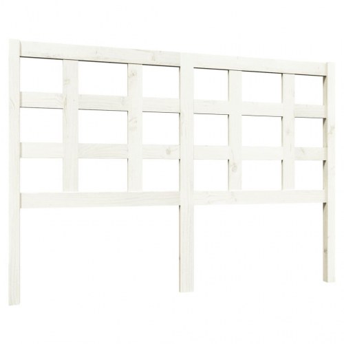Sengegærde 140,5x4x100 cm massivt fyrretræ hvid
