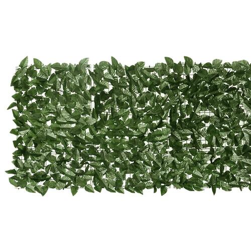 Altanafskærmning 500x75 cm mørkegrønne blade