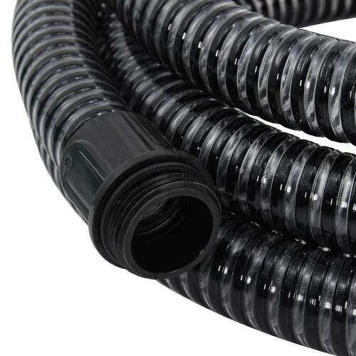 Sugeslange med messingkoblinger 1,1" 15 m PVC sort