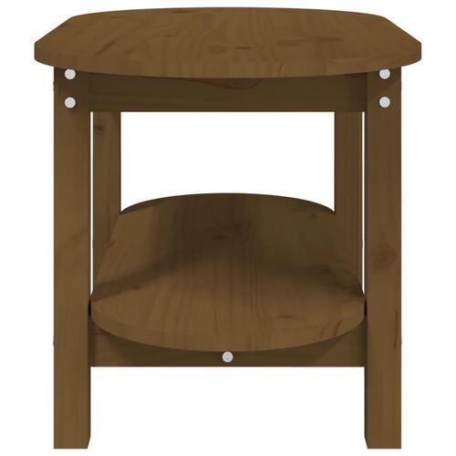 Sofabord 80x45x45 cm massivt fyrretræ gyldenbrun