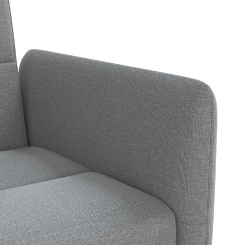 Sovesofa med kopholdere stof lysegrå