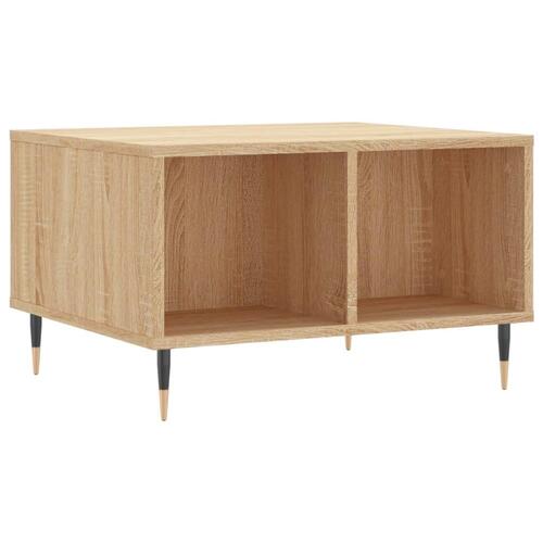 Sofabord 60x50x36,5 cm konstrueret træ sonoma-eg