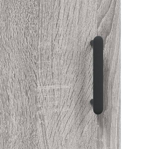 Væghængt skab 69,5x34x90 cm konstrueret træ grå sonoma-eg