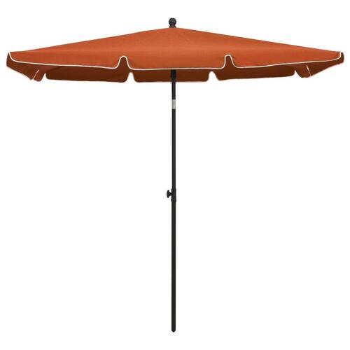 Parasol med stang 210x140 cm terrakotta