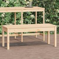 Havebænk 109x44x45 cm massivt fyrretræ