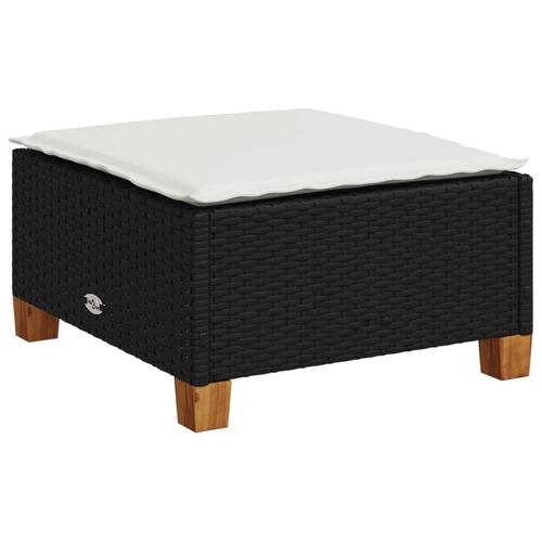 Sofasæt til haven 9 dele med hynder polyrattan sort