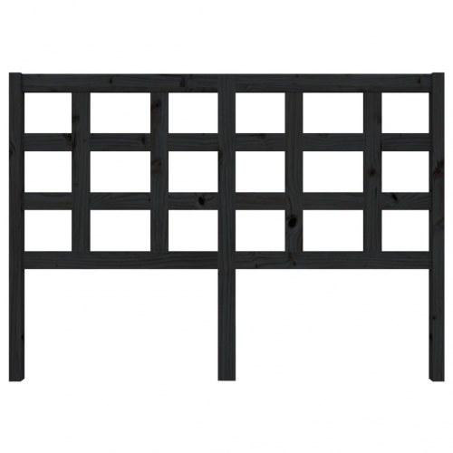 Sengegærde 140,5x4x100 cm massivt fyrretræ sort