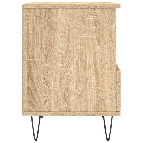 Sengeborde 2 stk. 40x35x50 cm konstrueret træ sonoma-eg