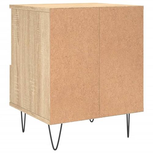 Sengeborde 2 stk. 40x35x50 cm konstrueret træ sonoma-eg