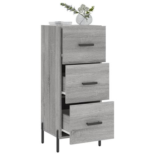 Skænk 34,5x34x90 cm konstrueret træ grå sonoma-eg