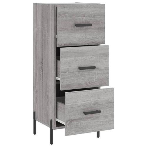 Skænk 34,5x34x90 cm konstrueret træ grå sonoma-eg