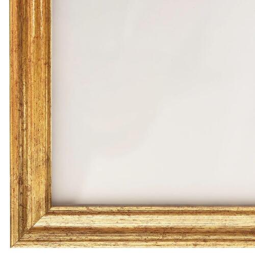 Billedrammer 3 stk. til væg eller bord 50x70 cm MDF guldfarvet