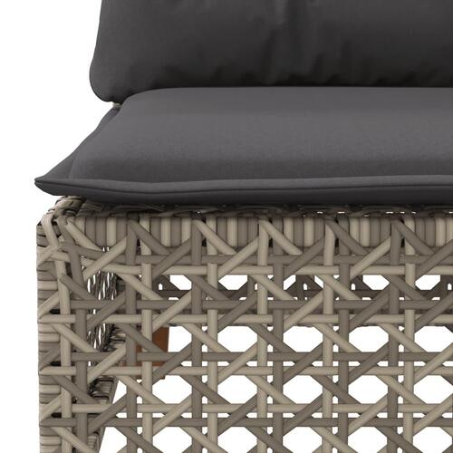 Sofasæt til haven 10 dele med hynder polyrattan grå