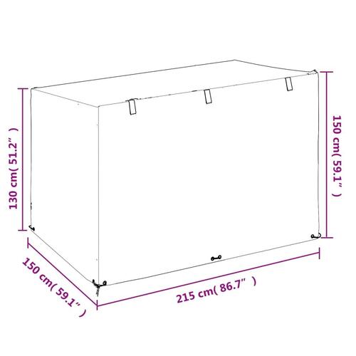 Overtræk til gyngebænke 2 stk. 215x150x130/150 cm polyethylen