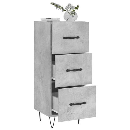 Skænk 34,5x34x90 cm konstrueret træ betongrå