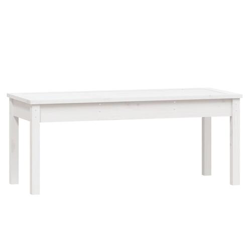 Havebænk 109x44x45 cm massivt fyrretræ hvid
