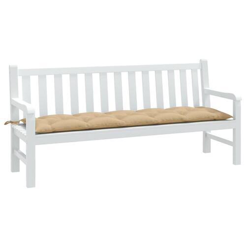 Hynde til havebænk 180x50x7 cm stof meleret beige