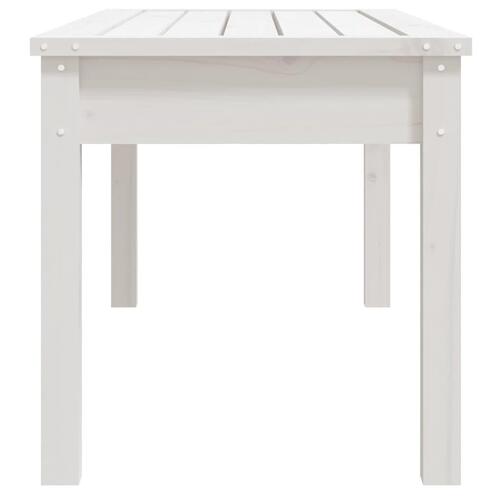 Havebænk 109x44x45 cm massivt fyrretræ hvid