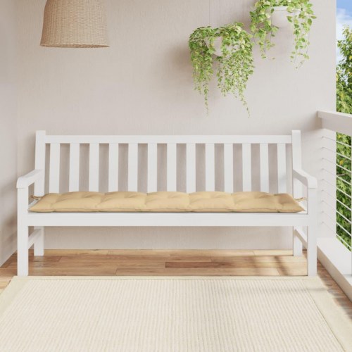 Bænkhynde 180 x 50 x 7 cm - meleret beige