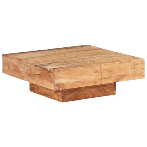 Sofabord 80x80x28 cm massivt akacietræ