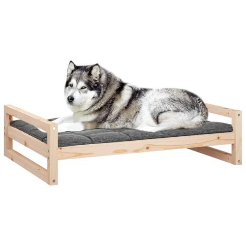 Hundeseng 105,5x75,5x28 cm massivt fyrretræ