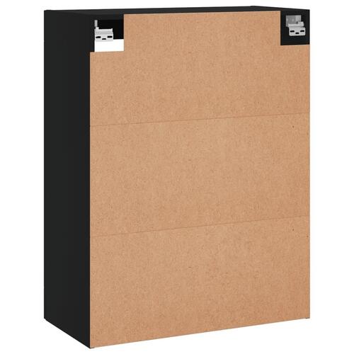 Væghængt skab 69,5x34x90 cm sort