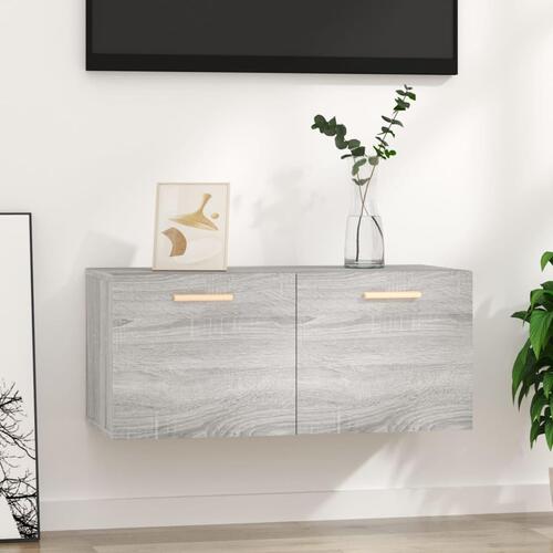 Vægskab 80x35x36,5 cm konstrueret træ grå sonoma-eg