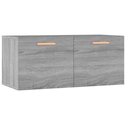 Vægskab 80x35x36,5 cm konstrueret træ grå sonoma-eg