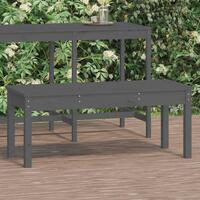 Havebænk 109x44x45 cm massivt fyrretræ grå