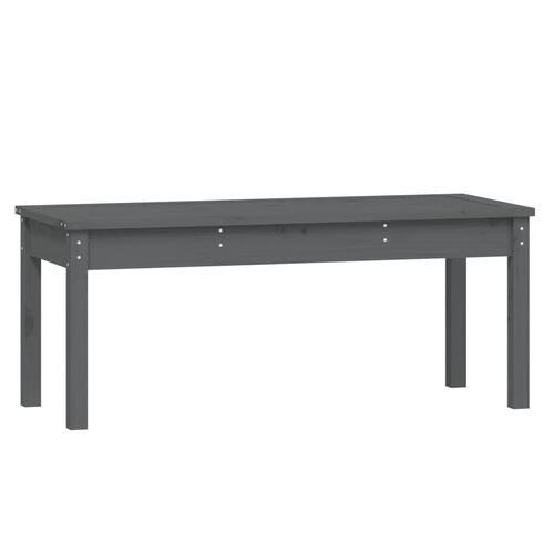 Havebænk 109x44x45 cm massivt fyrretræ grå