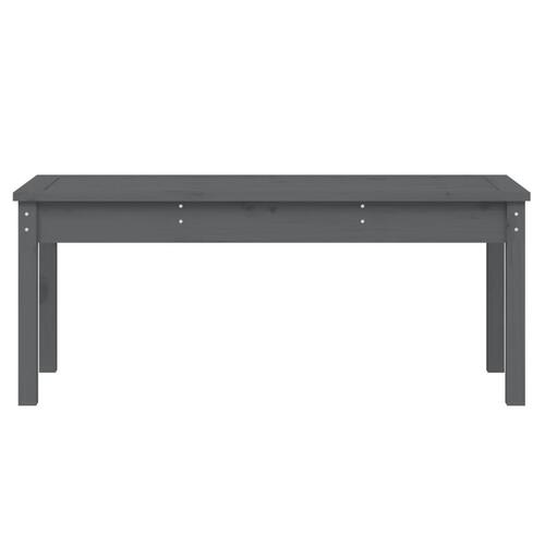 Havebænk 109x44x45 cm massivt fyrretræ grå
