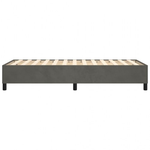 Boxspring sengeramme i fløjl - mørkegrå 100×200 cm