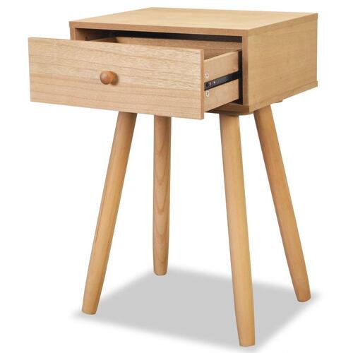 Sengebord 2 stk. massivt fyrretræ 40 x 30 x 61 cm brun