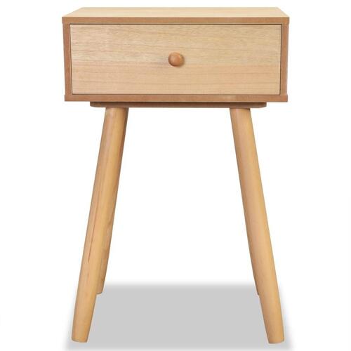 Sengebord 2 stk. massivt fyrretræ 40 x 30 x 61 cm brun