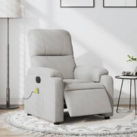 Massagestol mikrofiberstof lysegrå