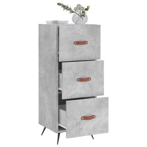 Skænk 34,5x34x90 cm konstrueret træ betongrå