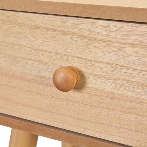 Sengebord 2 stk. massivt fyrretræ 40 x 30 x 61 cm brun