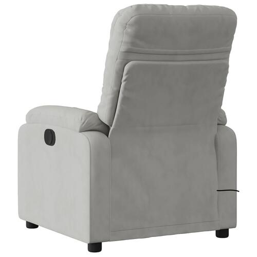 Massagestol mikrofiberstof lysegrå