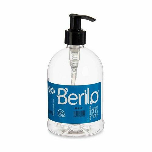 Sæbedispenser Sort Gennemsigtig Plastik 500 ml (12 enheder)