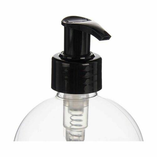 Sæbedispenser Sort Gennemsigtig Plastik 500 ml (12 enheder)