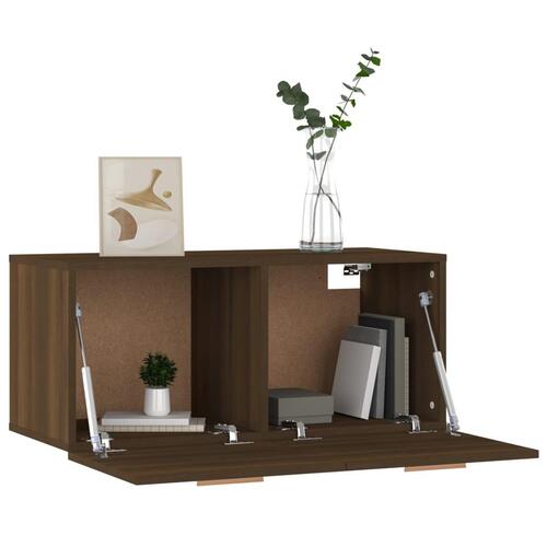 Vægskab 80x35x36,5 cm konstrueret træ brun egetræsfarve