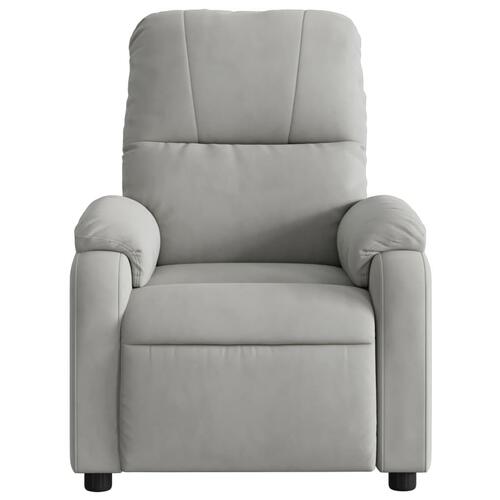 Massagestol mikrofiberstof lysegrå